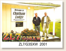 Roger G3SXW and Nigel G3TXF made 26800 CW QSOs from Chatham Island. This DXpedition is also descrobed in the book