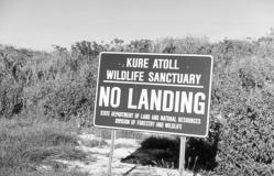 Arriving on Kure – such a welcome sign
