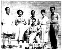  L to R: Cesar HC2KB, Sofia HC1JP/2, Jorge HC1JP, Terry, HC2TR, P.K HC1PK, and sitting John, HC2JR (author)