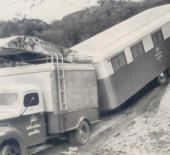  TRUCK AND TRAILER units are subjected to tremendous strain in the 5,000 mile itinerary 