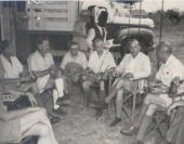  MEMBERS of a British Parliamentary Commission and the local authorities are entertained in Main Camp No. 3, established near Arusha.