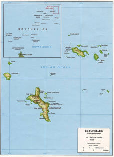 Map of the Seychelles