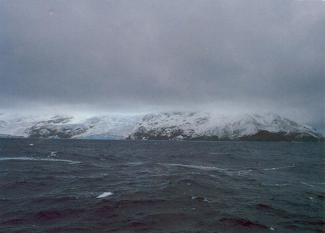 Bouvet seen frm the north. Circumcision Point is at the right