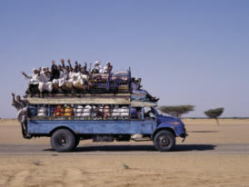 This Africa Bus is ocup[ied