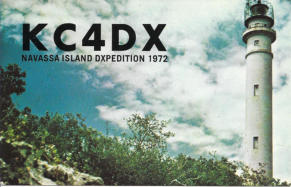 KC4DX, Navassa Islands one of my seldom phone cards