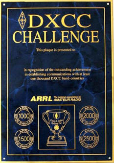 DXCC Challenge Plaque