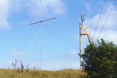 6m Yagi antenna in the position on the hilltop where the best contacts with JA and North America were made from.